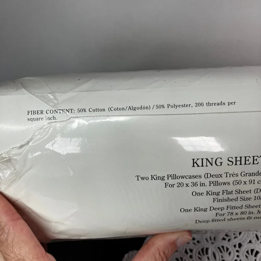 Utica King Sheet Set Lille Bright Pastel Vintage Floral 200TC Percale New RARE